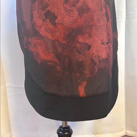 Mossimo Red & Black Raglan Sleeve Mini Dress Med, zippered pockets & belt. - Picture 5 of 12